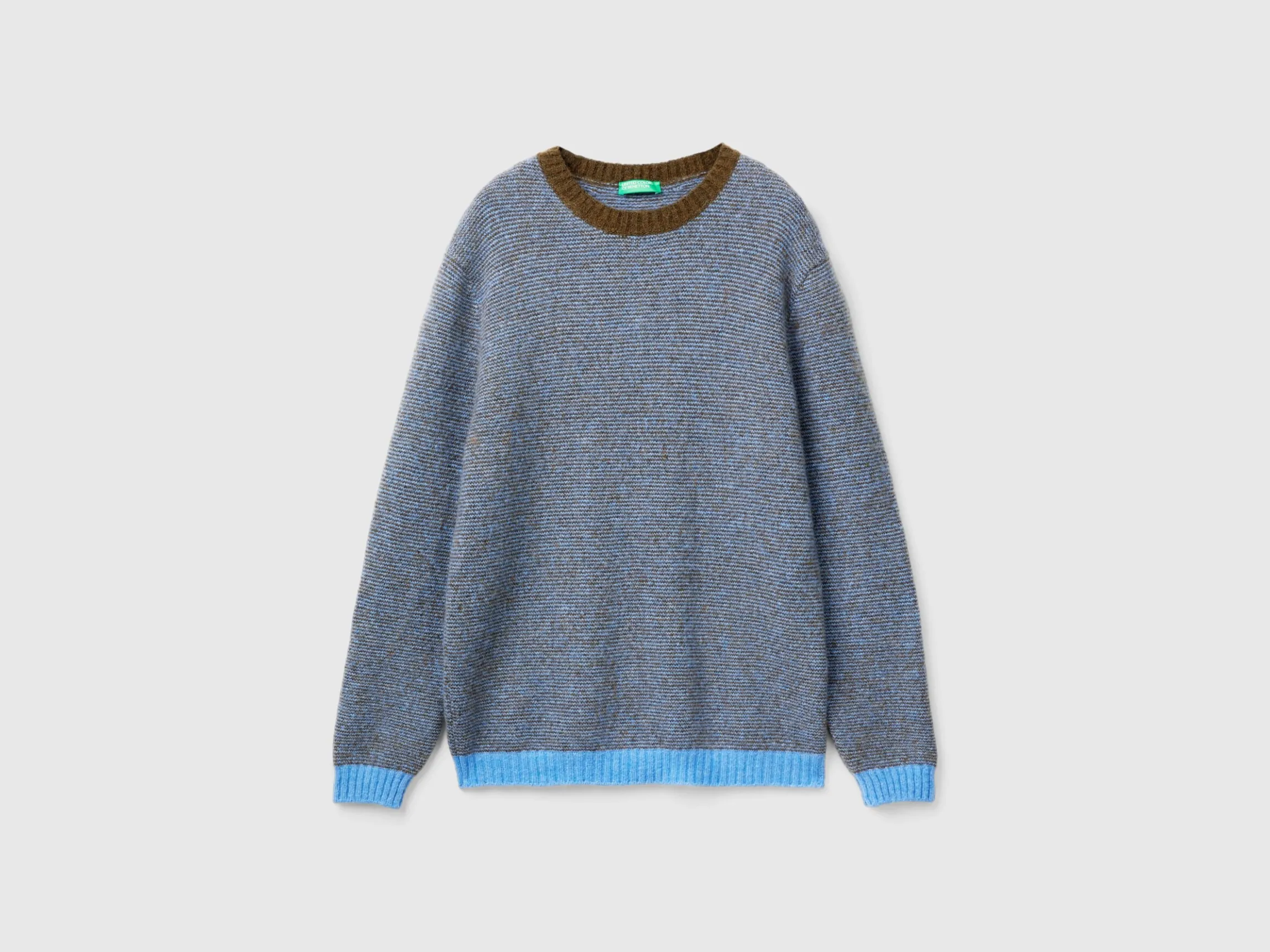 Striped sweater in alpaca and wool blend