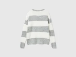 Striped sweater in alpaca blend
