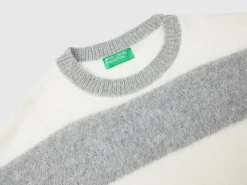 Striped sweater in alpaca blend