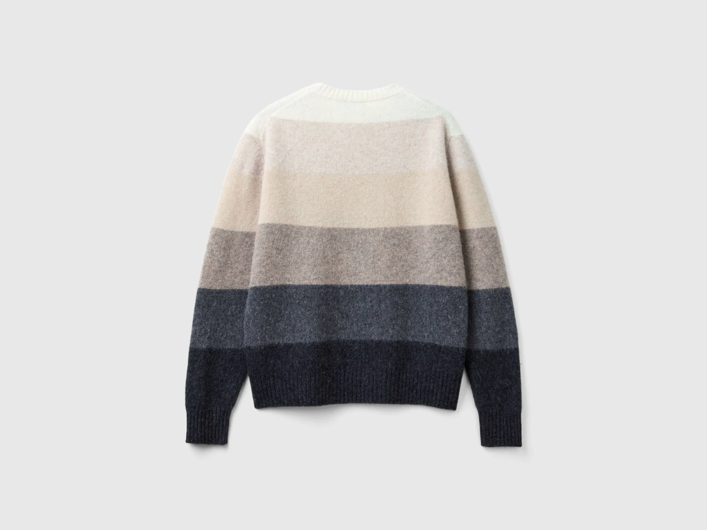 Striped sweater in pure Shetland wool