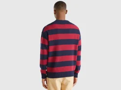 Striped sweater in wool blend