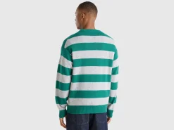 Striped sweater in wool blend
