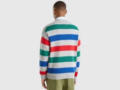 Striped sweater in wool blend