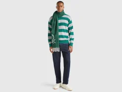 Striped sweater in wool blend