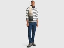 Striped sweater in wool blend