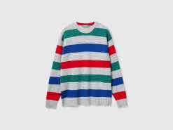 Striped sweater in wool blend