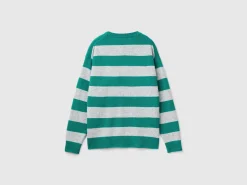 Striped sweater in wool blend