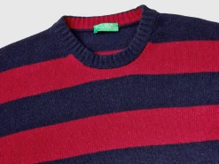Striped sweater in wool blend