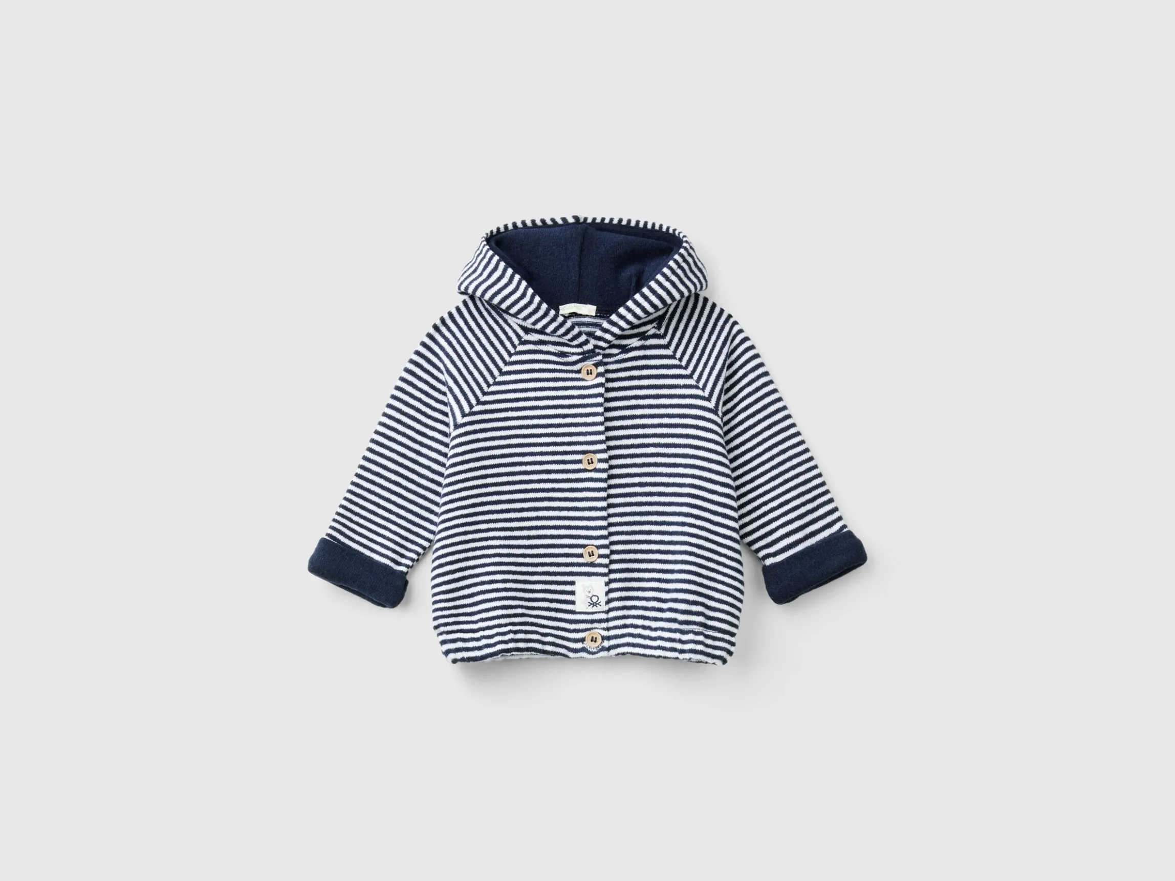 Striped sweatshirt in recycled cotton blend