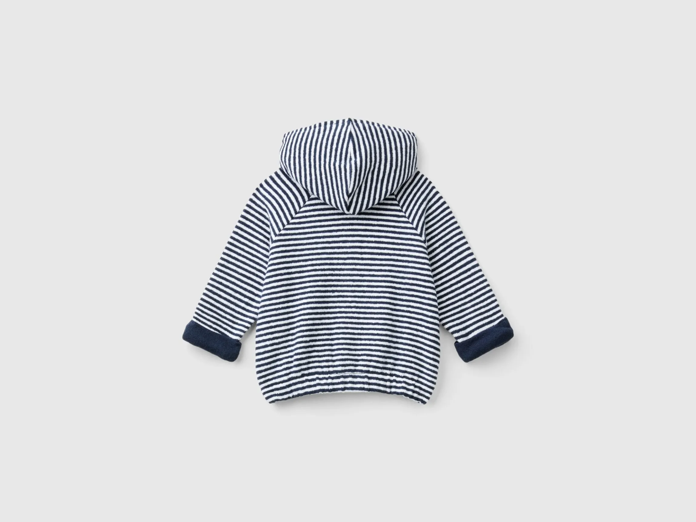 Striped sweatshirt in recycled cotton blend