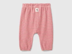 Striped trousers in a recycled cotton blend