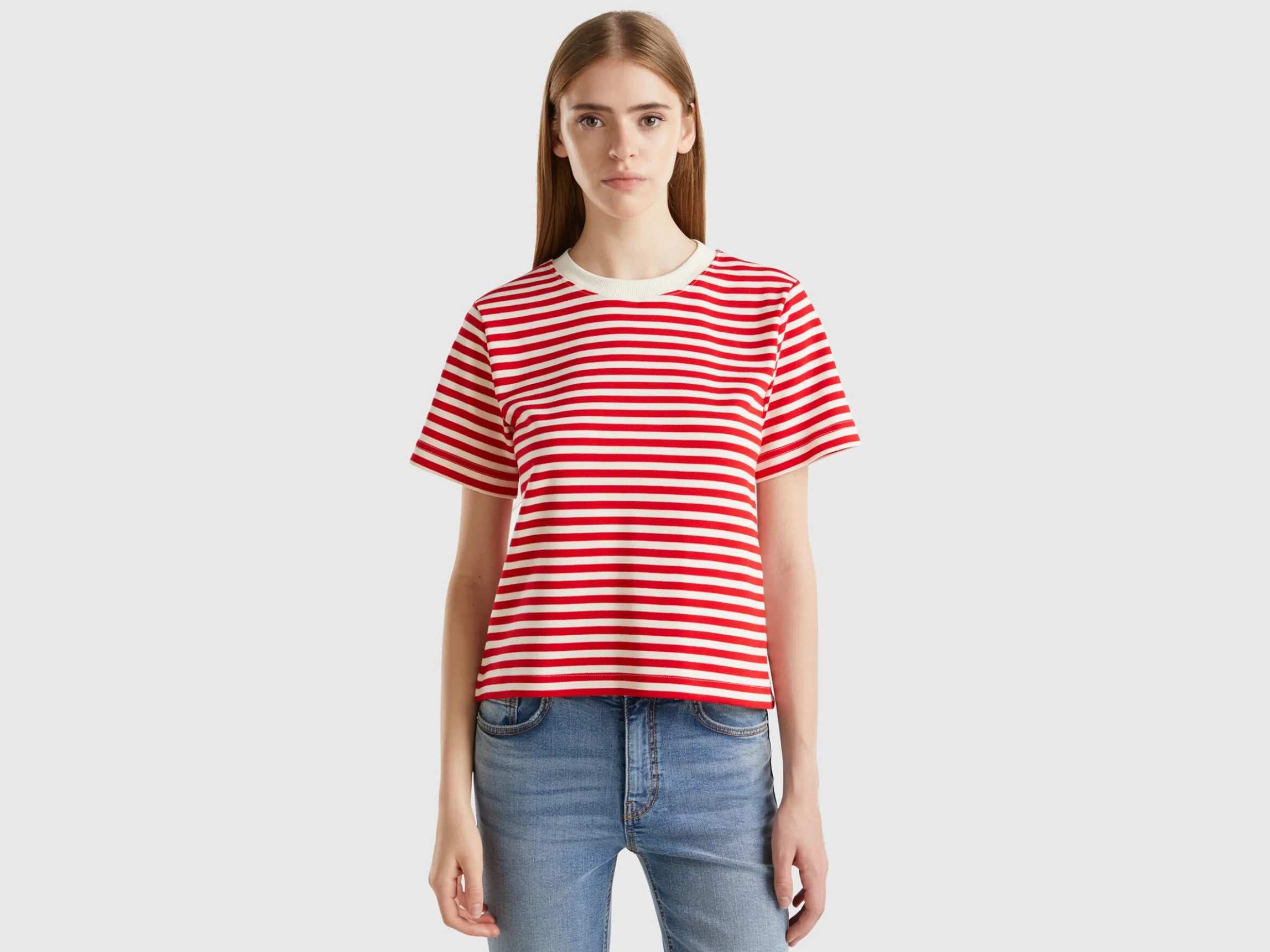 Striped t-shirt in warm cotton