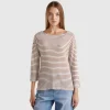 Striped t-shirt with 3/4 sleeves