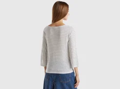 Striped t-shirt with 3/4 sleeves