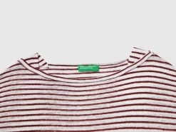Striped t-shirt with 3/4 sleeves