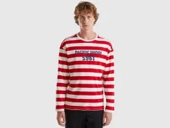 Striped t-shirt with print