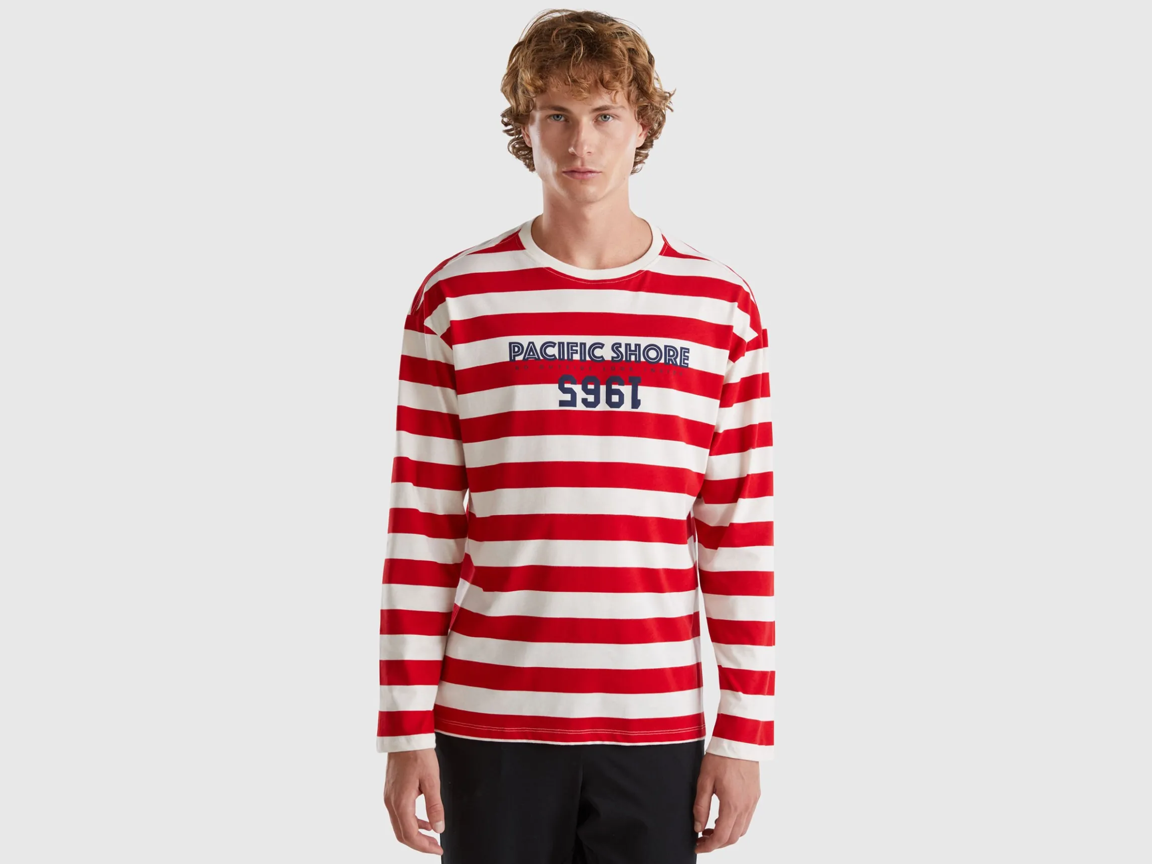 Striped t-shirt with print