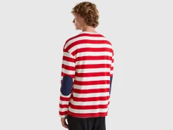 Striped t-shirt with print