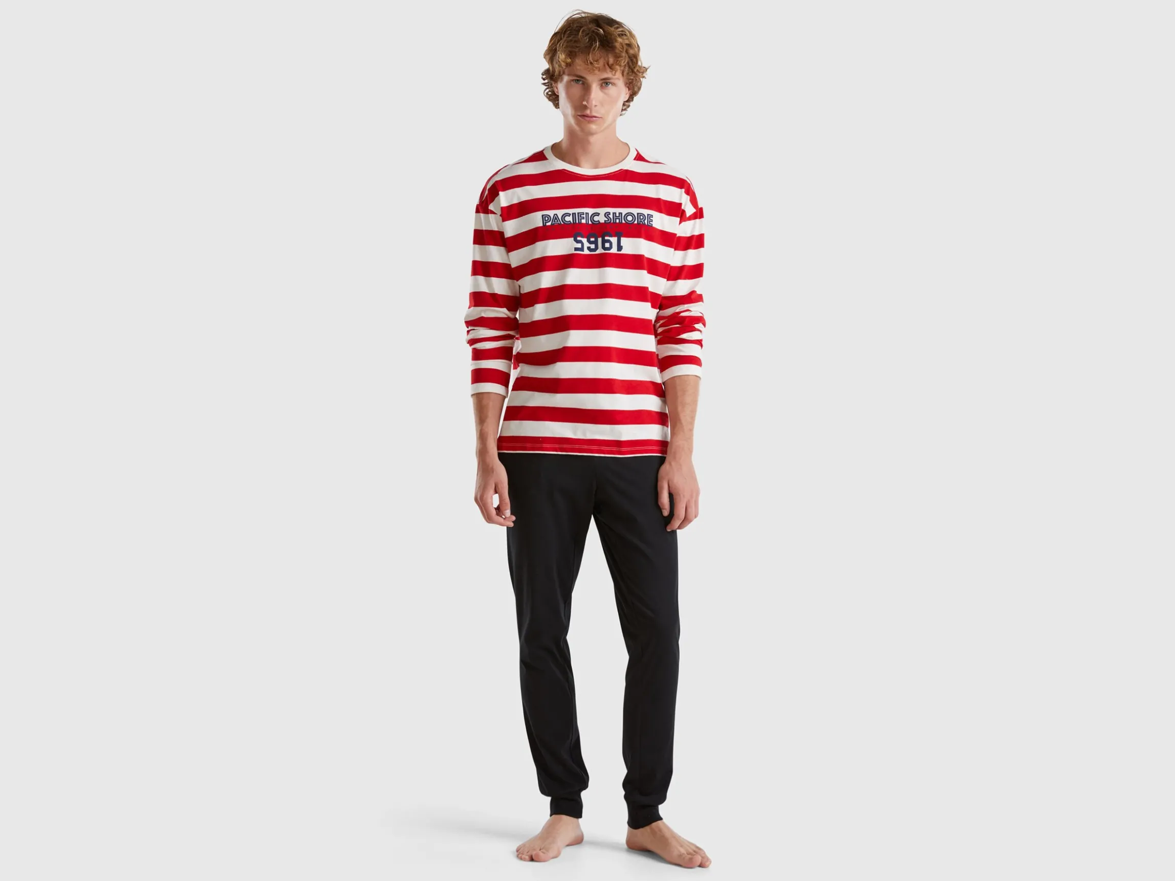 Striped t-shirt with print
