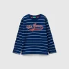 Striped t-shirt with slogan