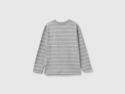 Striped t-shirt with slogan