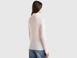 Striped turtleneck t-shirt