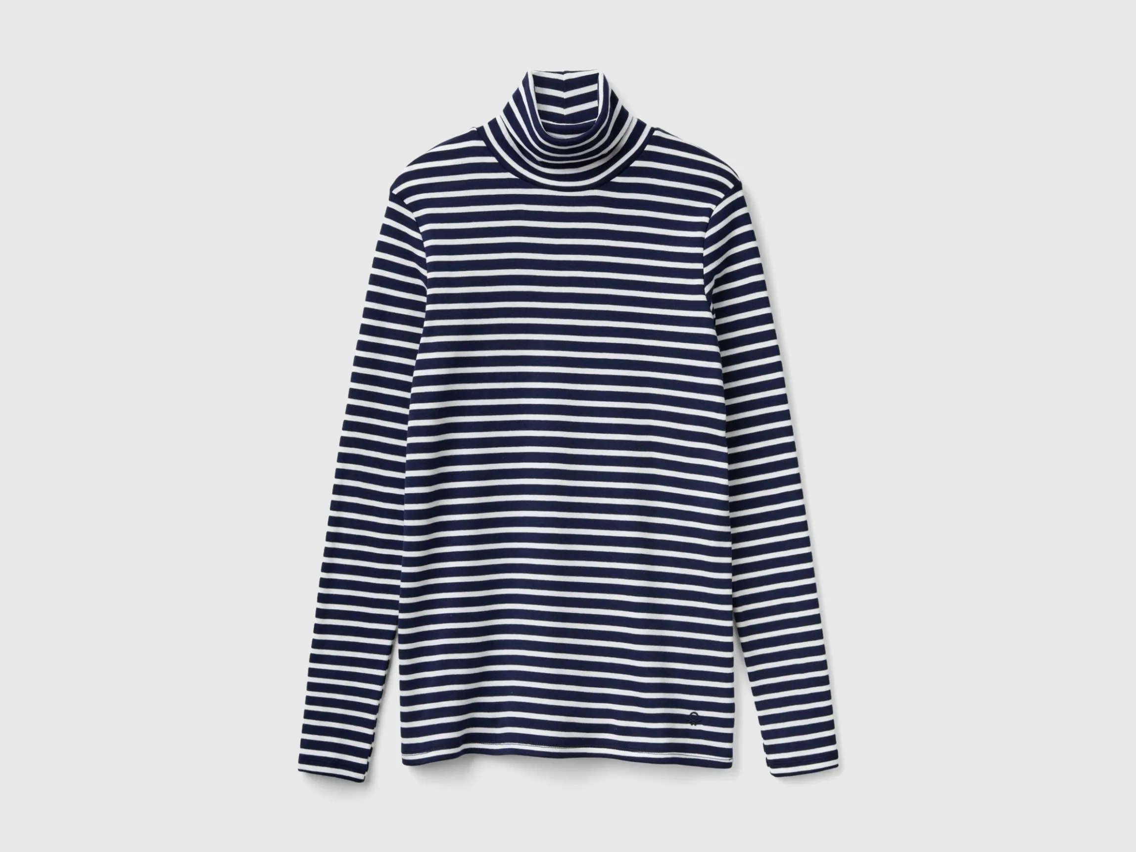 Striped turtleneck t-shirt