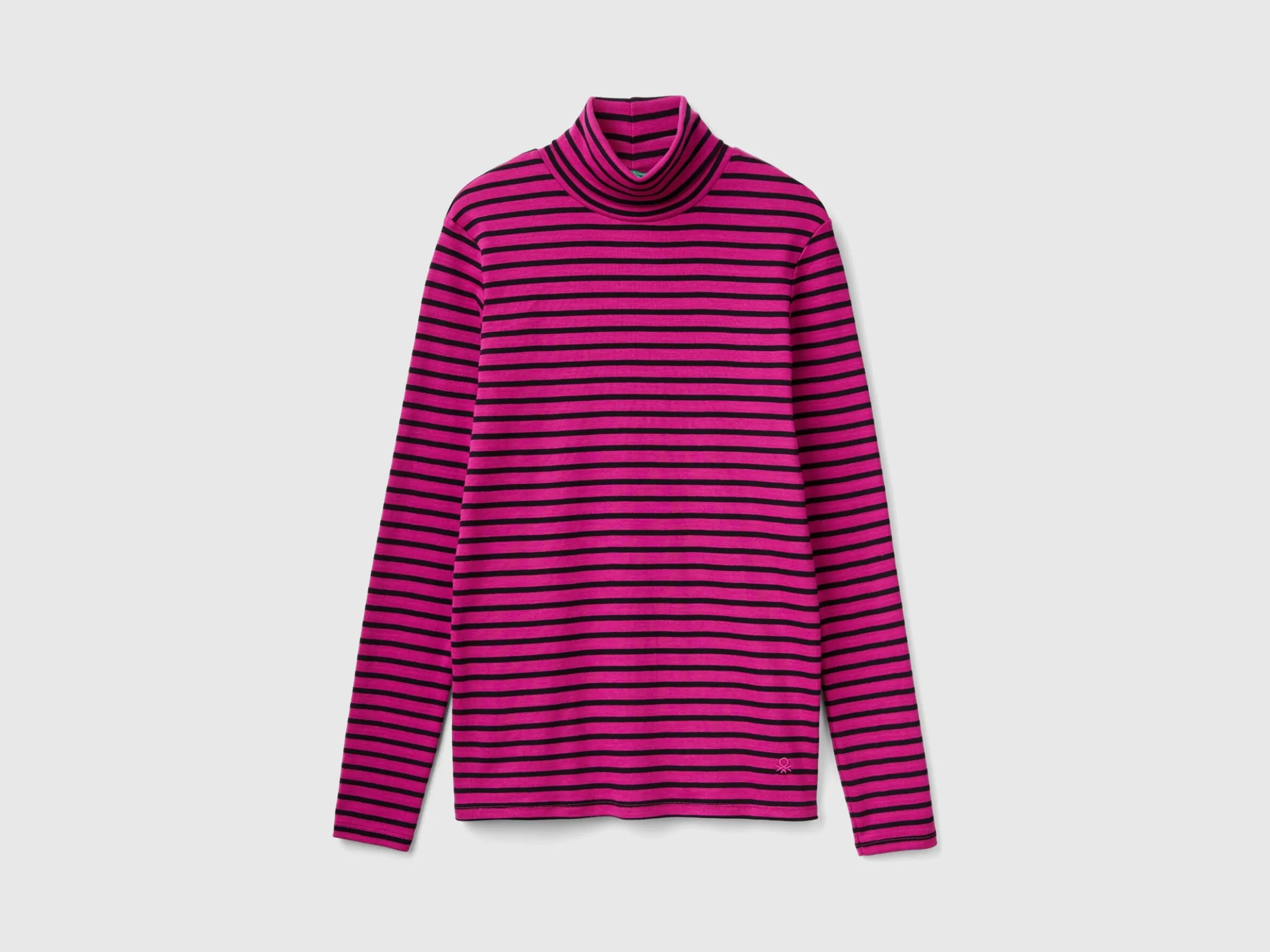 Striped turtleneck t-shirt