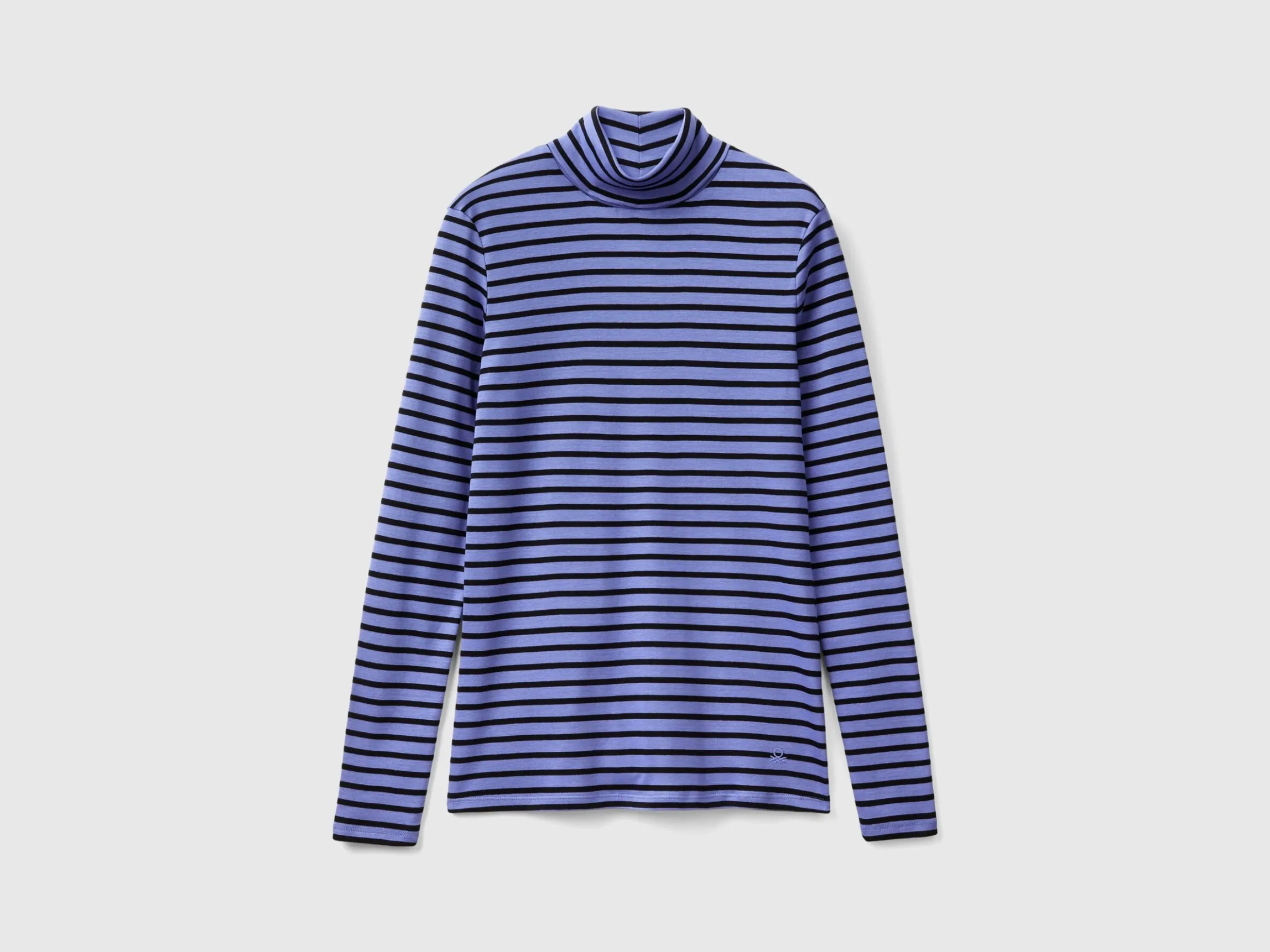 Striped turtleneck t-shirt