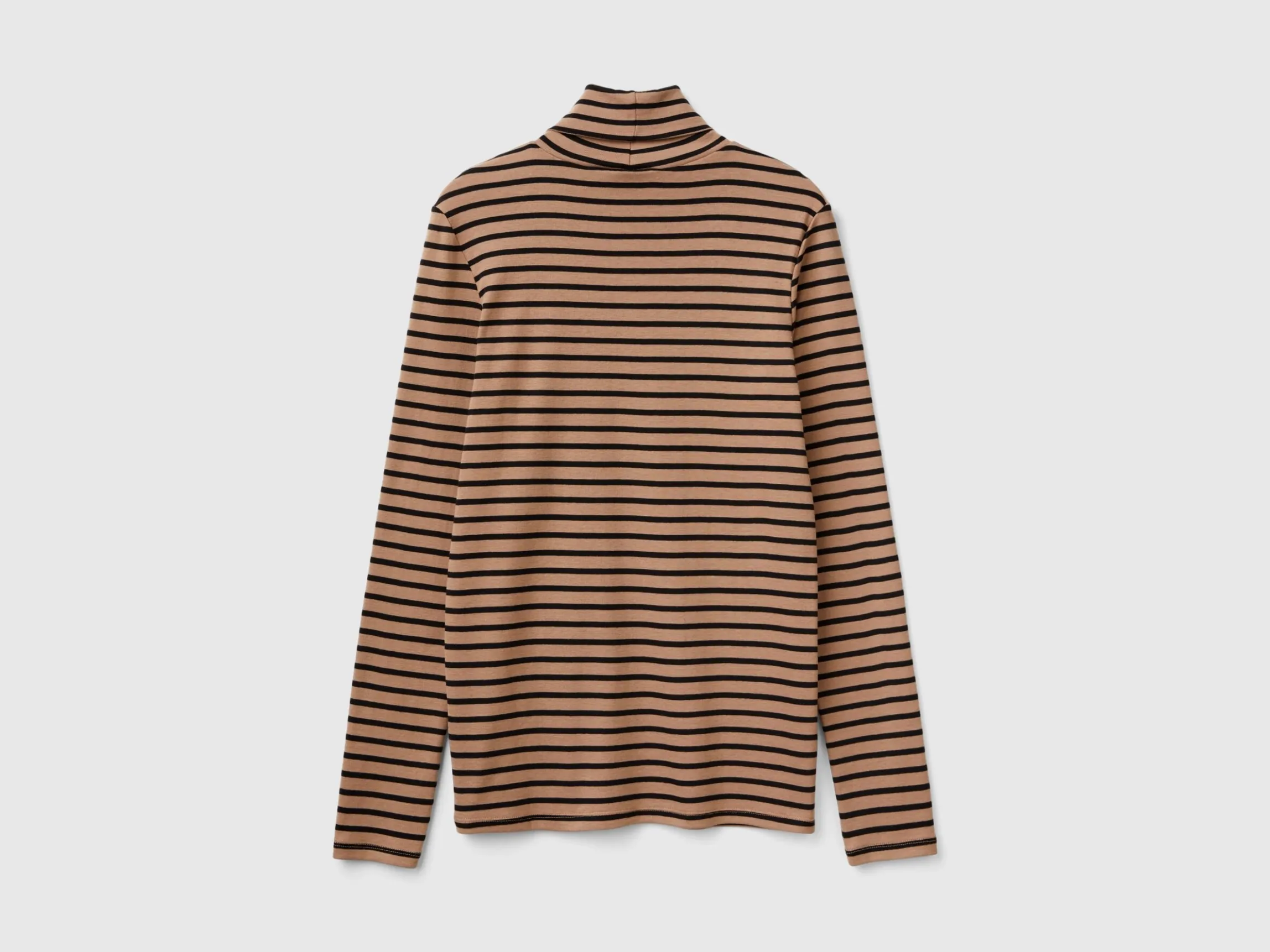 Striped turtleneck t-shirt