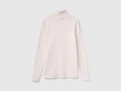 Striped turtleneck t-shirt