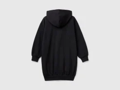 Sweater dress with hood