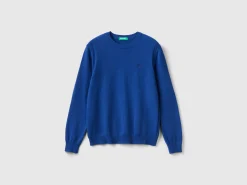 Sweater in cashmere and wool blend