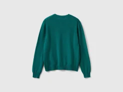 Sweater in cashmere and wool blend