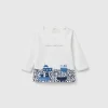 Sweater in cotton with print