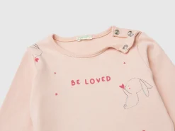 Sweater in cotton with print