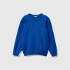 Sweater in pure cotton with logo