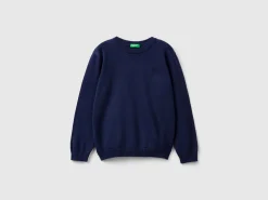 Sweater in pure cotton with logo