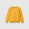 Sweater in pure cotton with logo