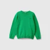 Sweater in pure cotton with logo