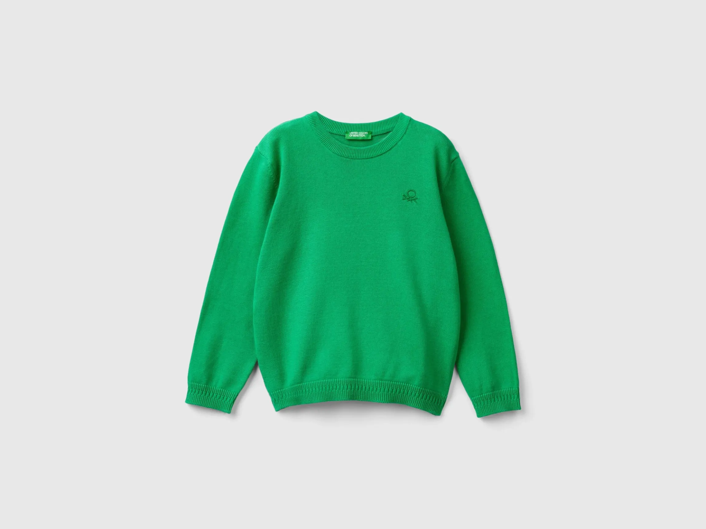 Sweater in pure cotton with logo