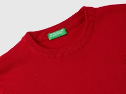 Sweater in pure cotton with logo