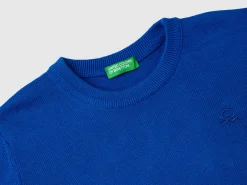 Sweater in pure cotton with logo