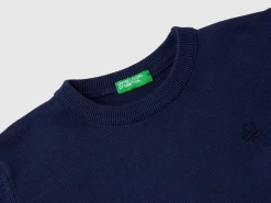 Sweater in pure cotton with logo