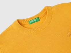 Sweater in pure cotton with logo