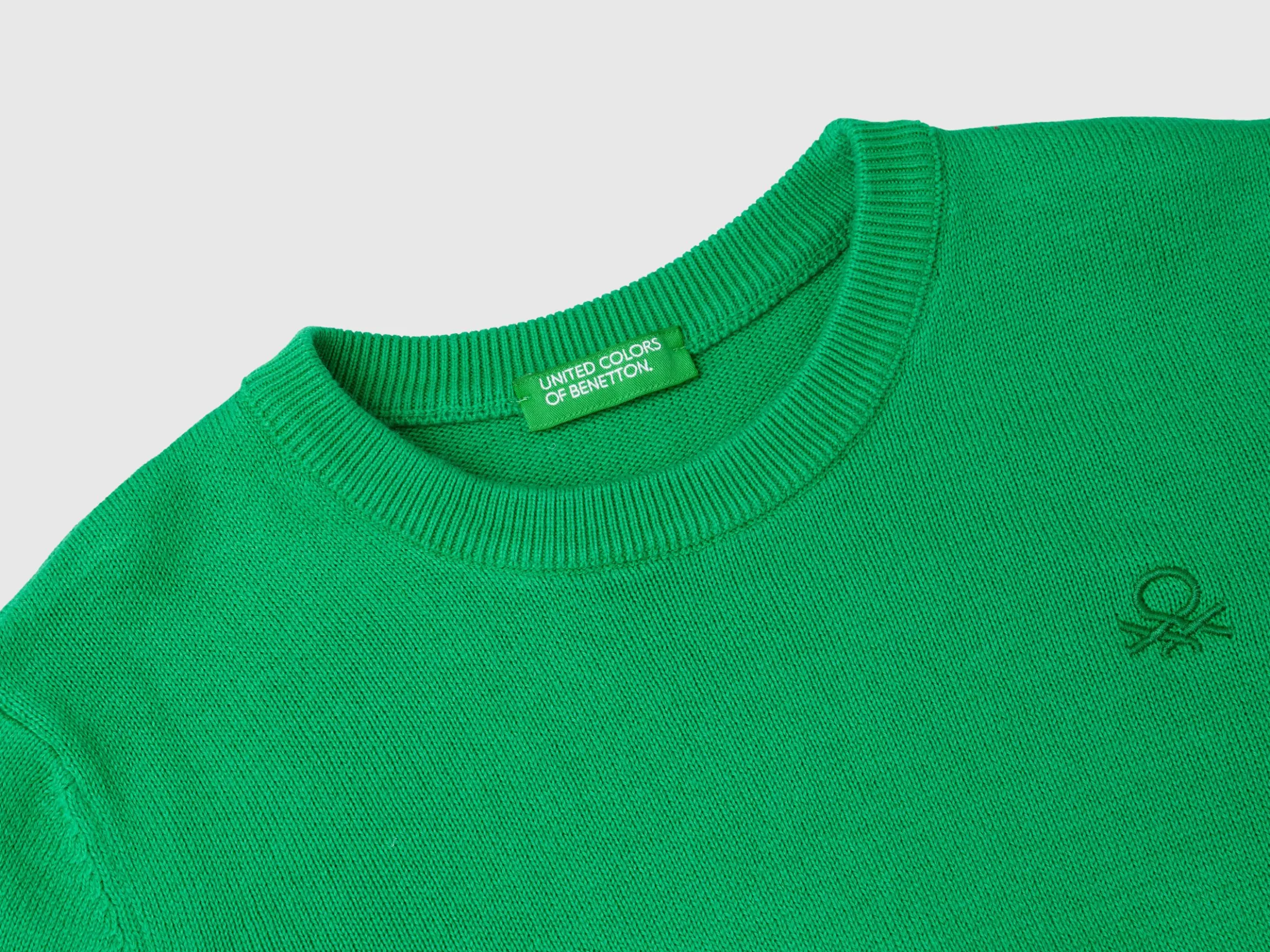 Sweater in pure cotton with logo