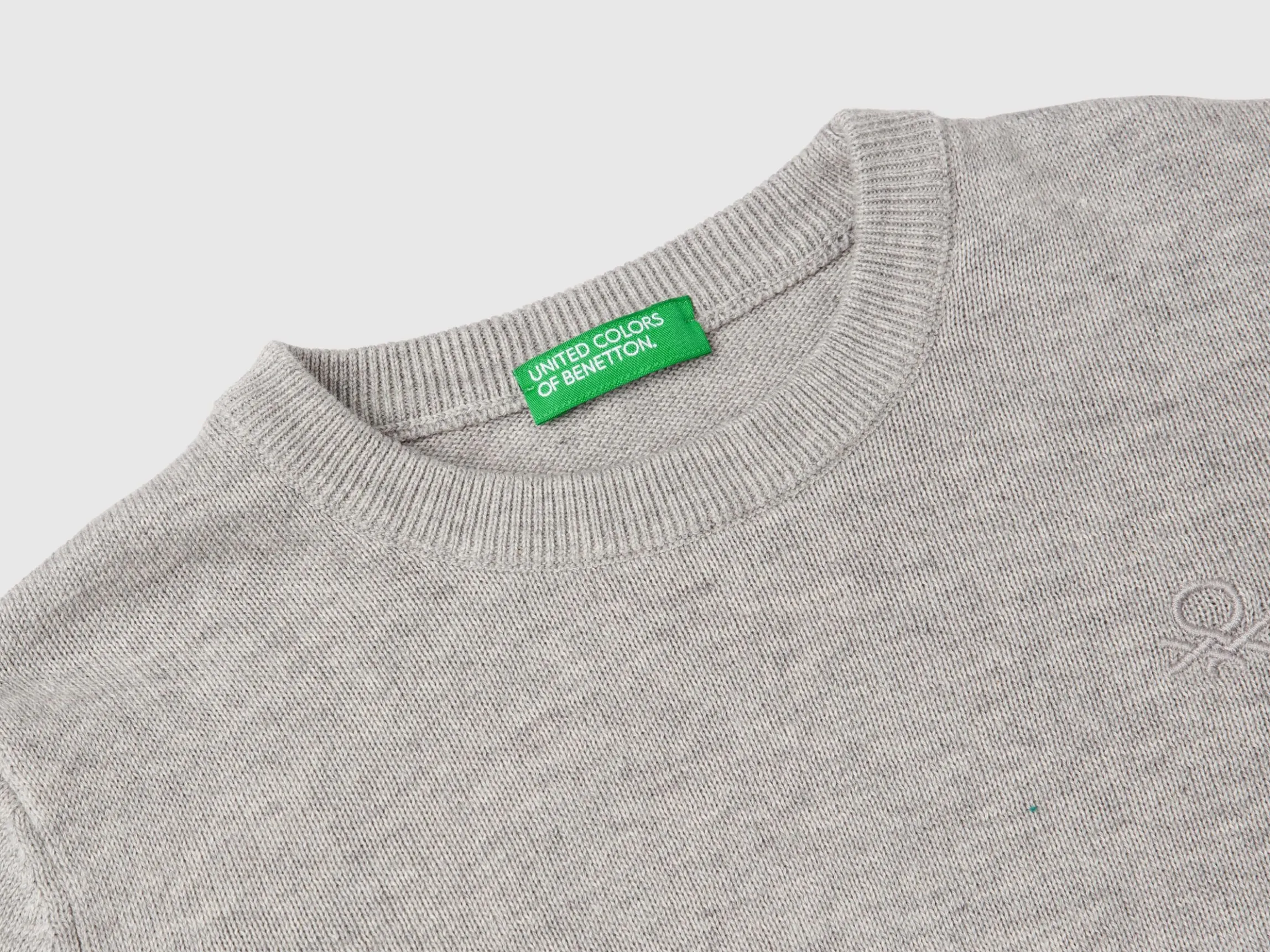 Sweater in pure cotton with logo