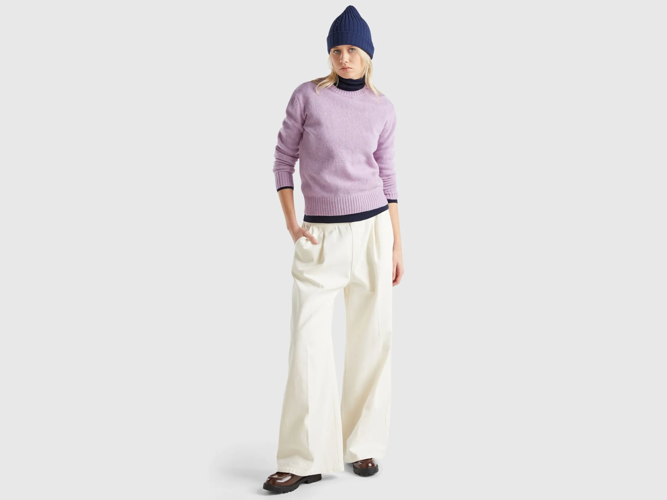 Sweater in pure Shetland wool