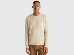 Sweater in wool and silk blend