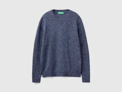 Sweater in wool and silk blend